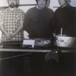 Paulus Telfer with ? Young and a member of the NZ Army